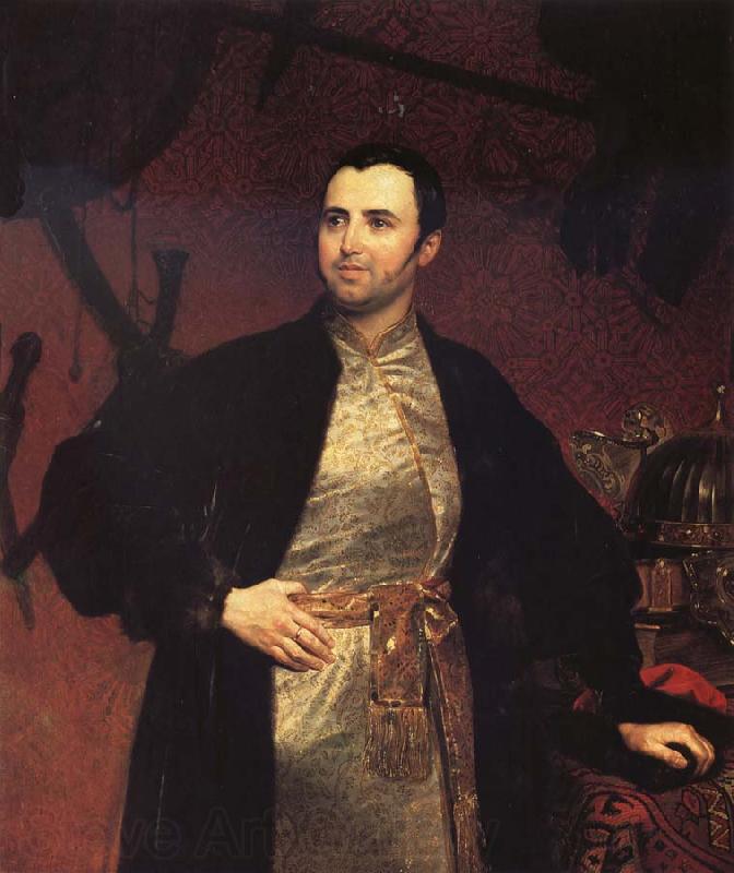 Karl Briullov Portrait of Prince Mikhail Obolensky Germany oil painting art